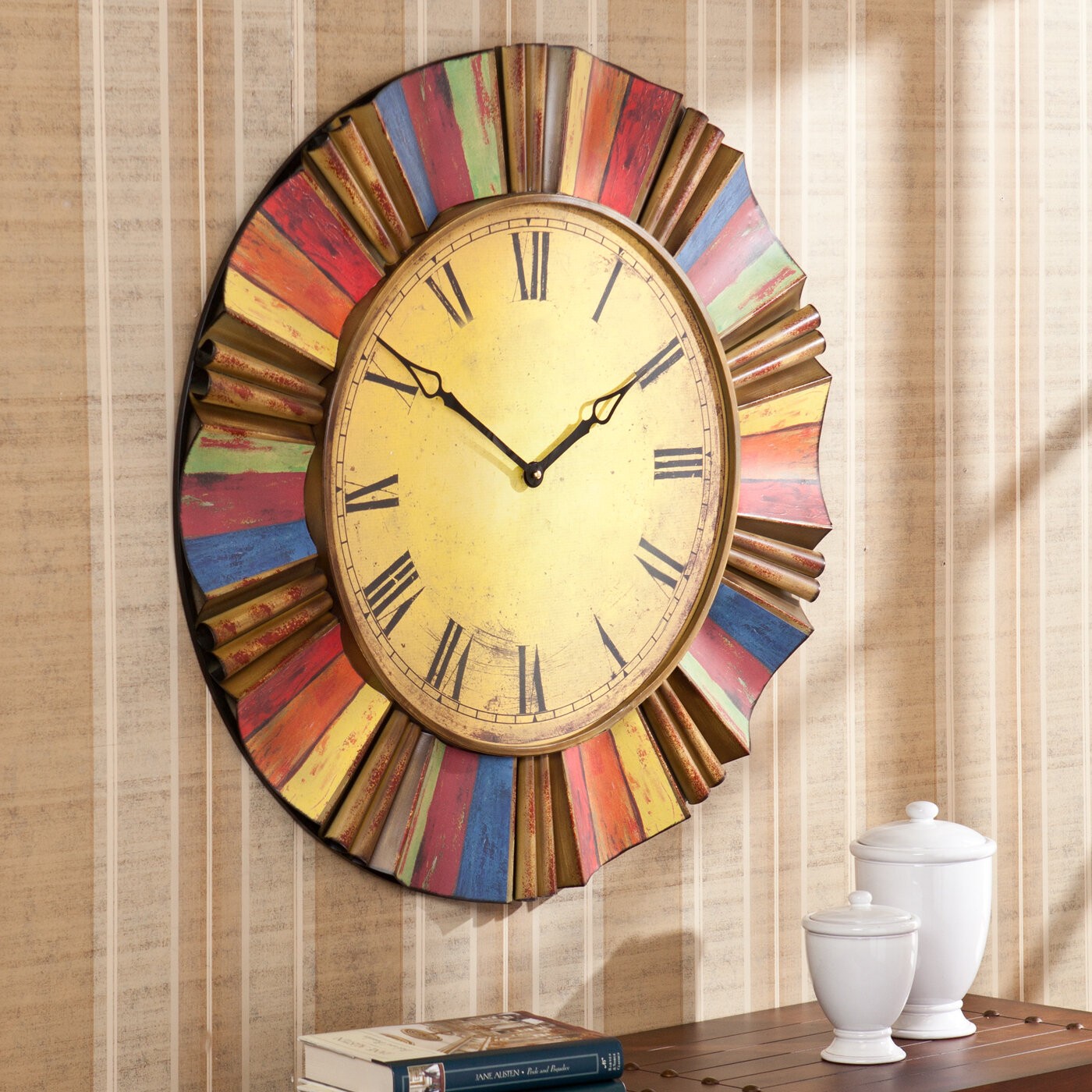 Oversized Metal Wall Clock