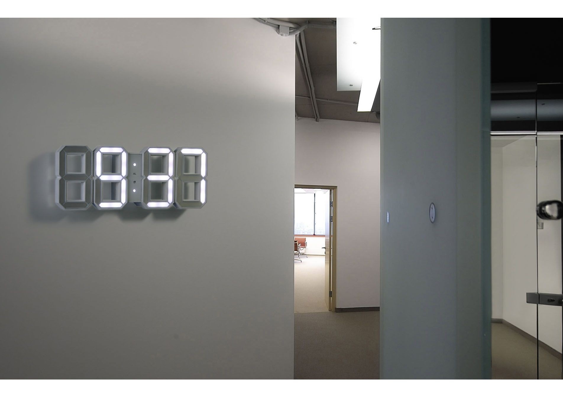 The white white clock designed by vadim kibardin is a