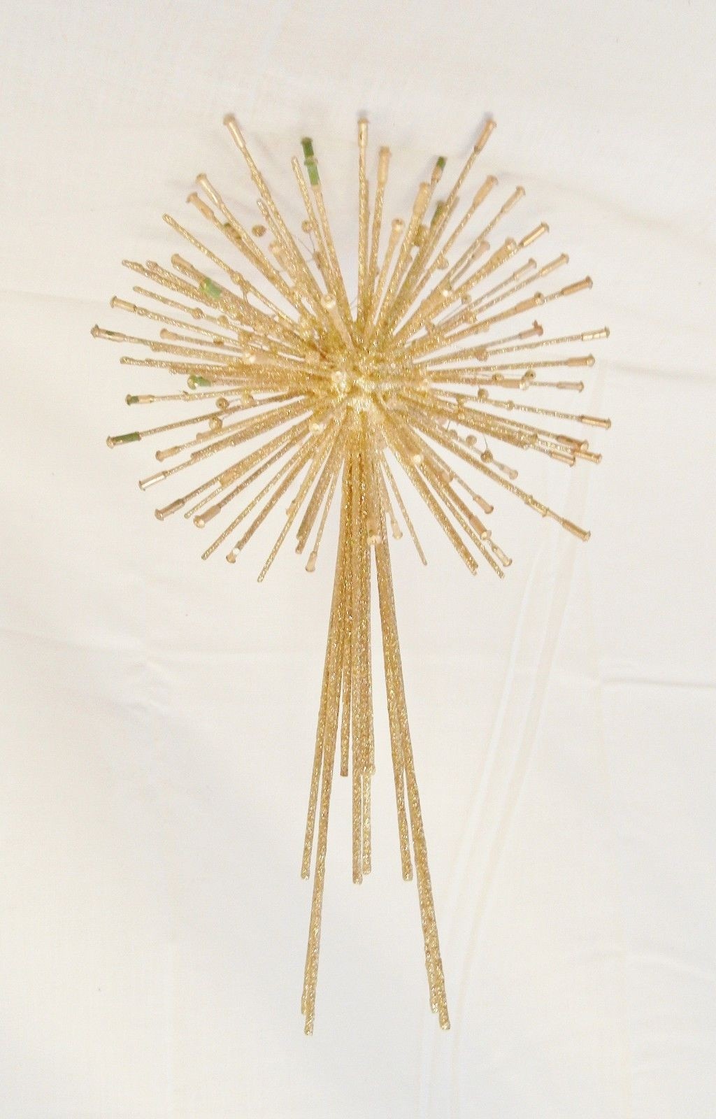 Vtg Mid Century Modern Christmas Tree Topper Star Atomic Sputnik Era