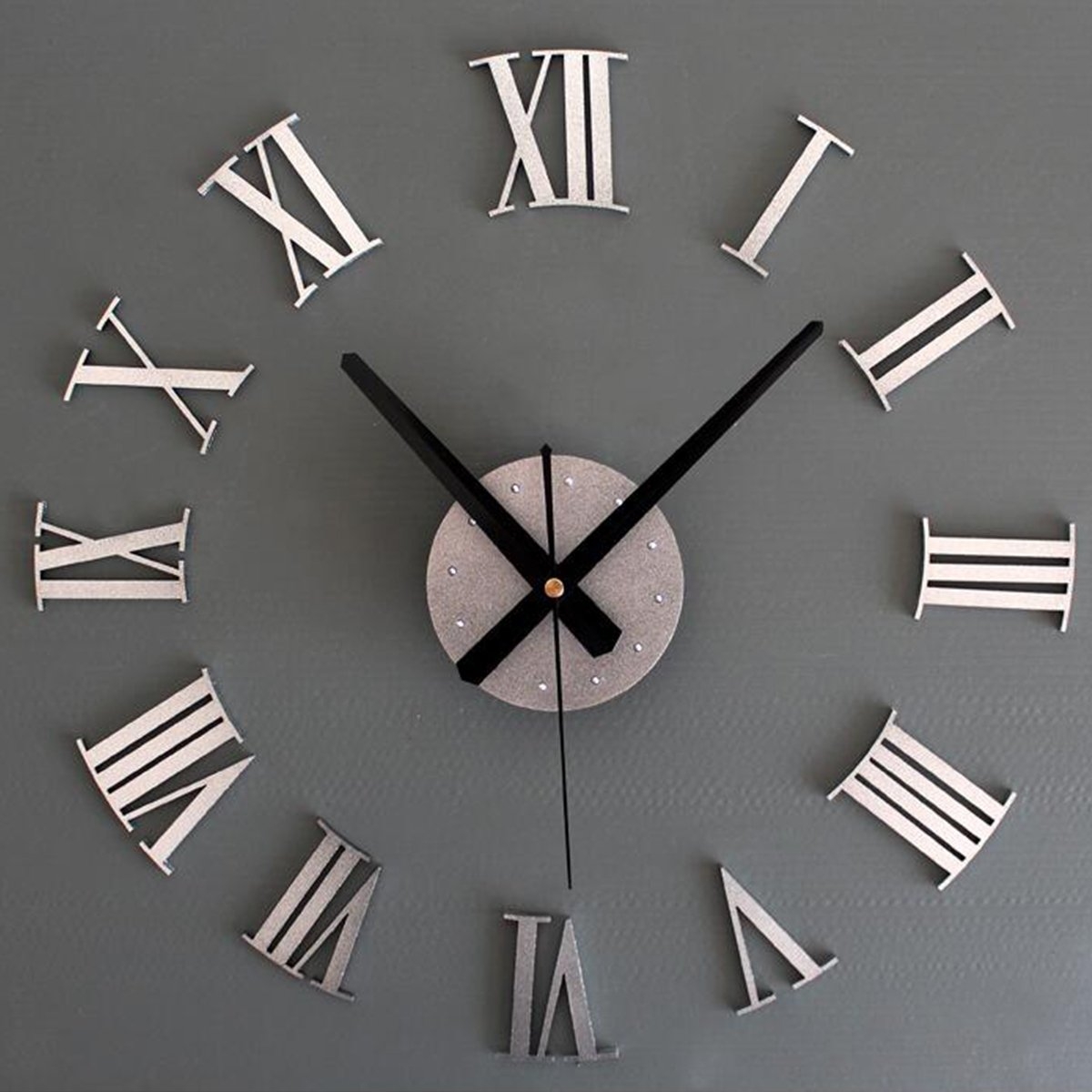 Wall clock silver