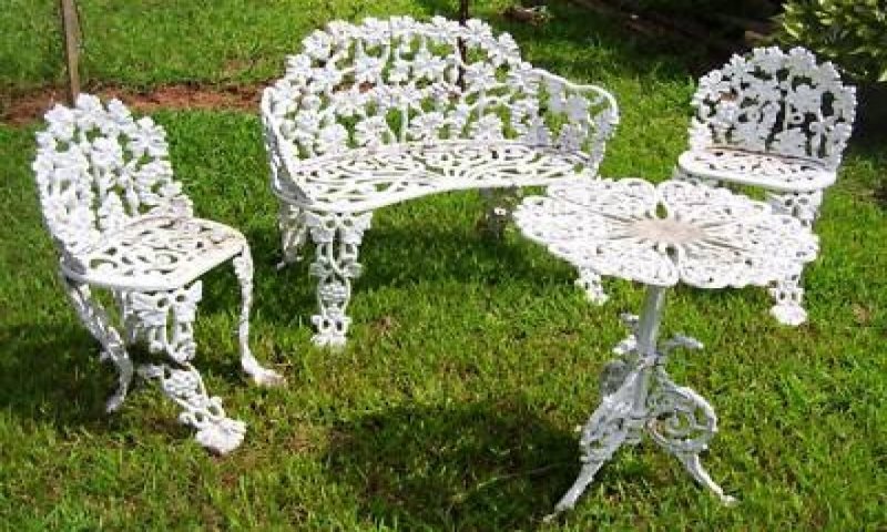 Cast iron patio furniture sets
