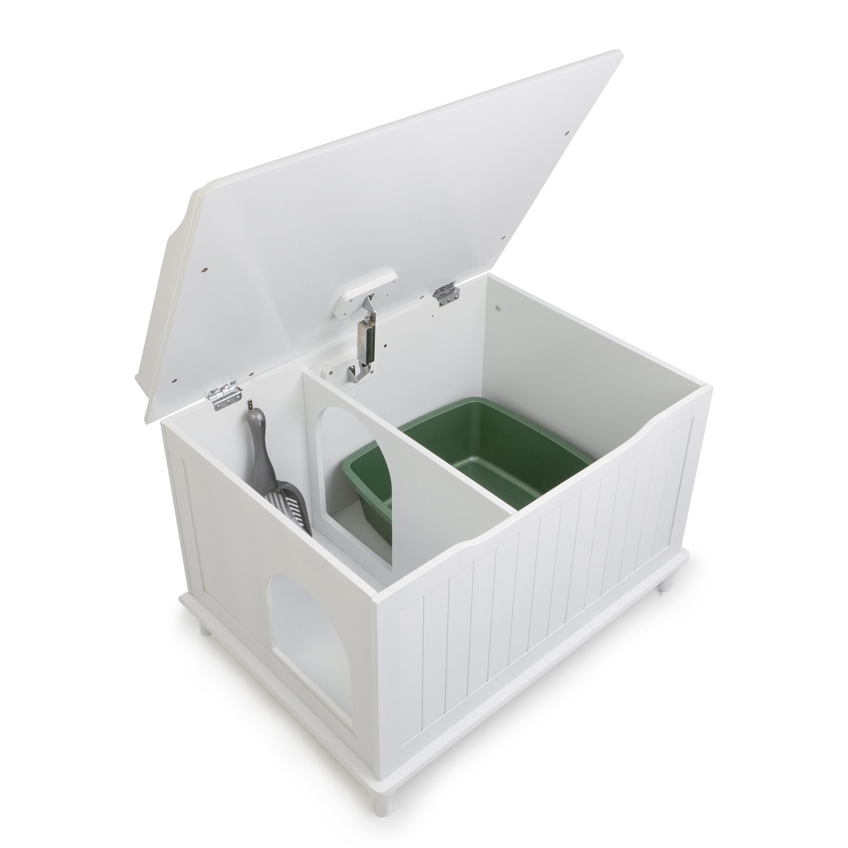 Cat cage with litter box