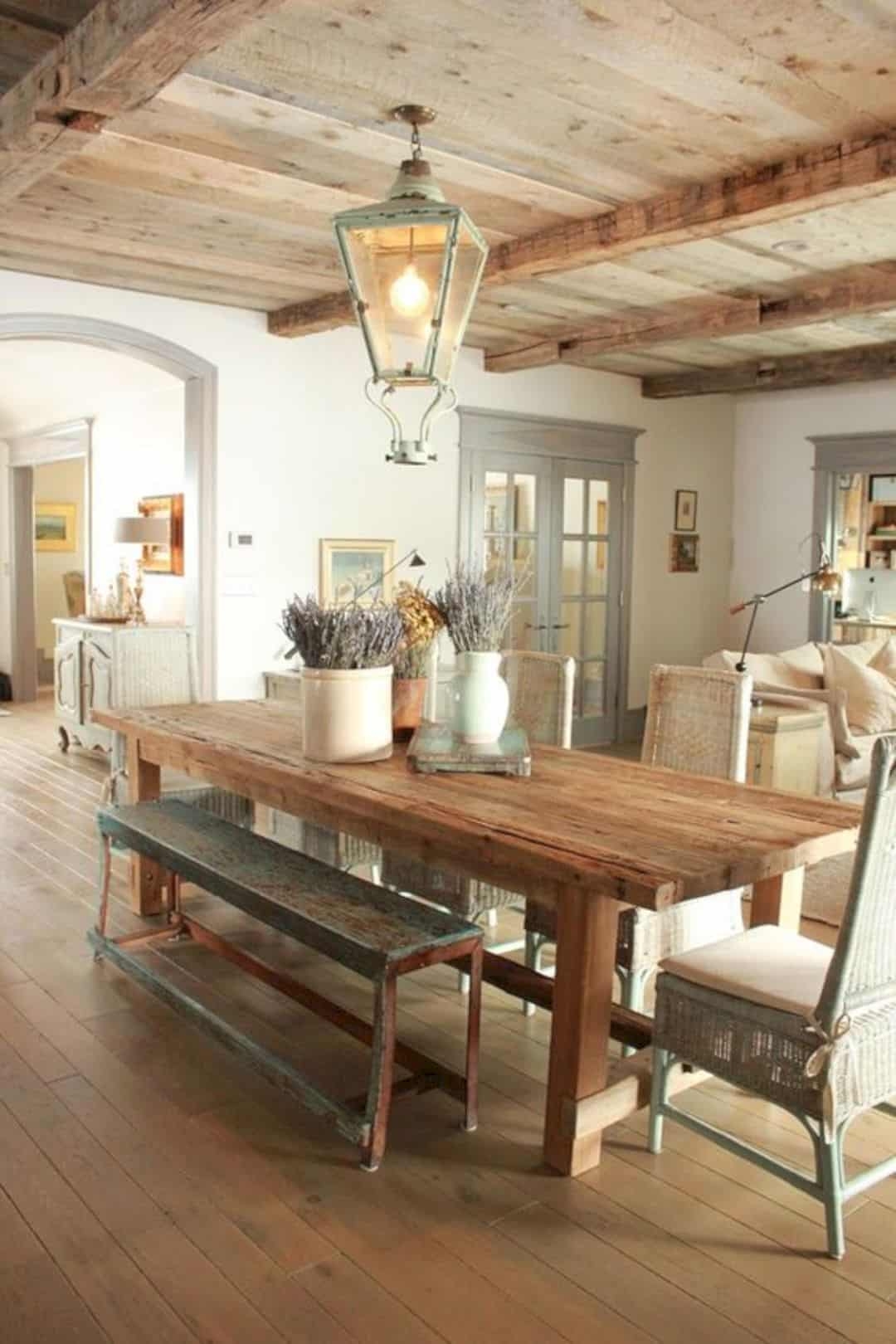 Farm table with benches