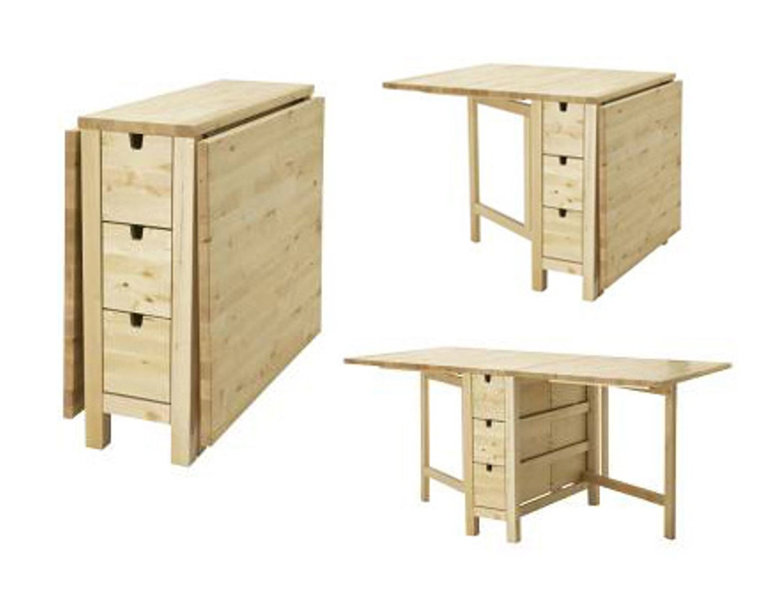 Folding wall table