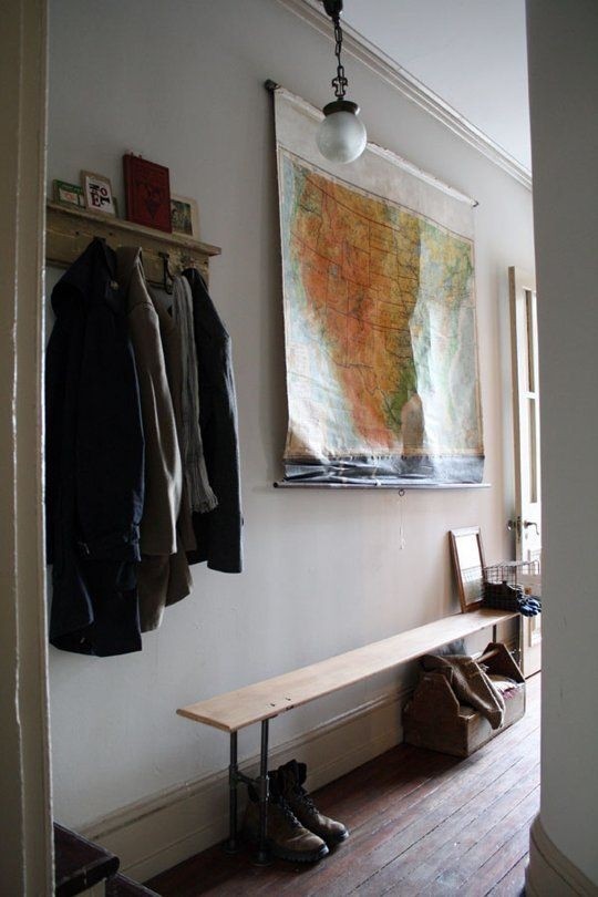 Narrow hallway bench seat