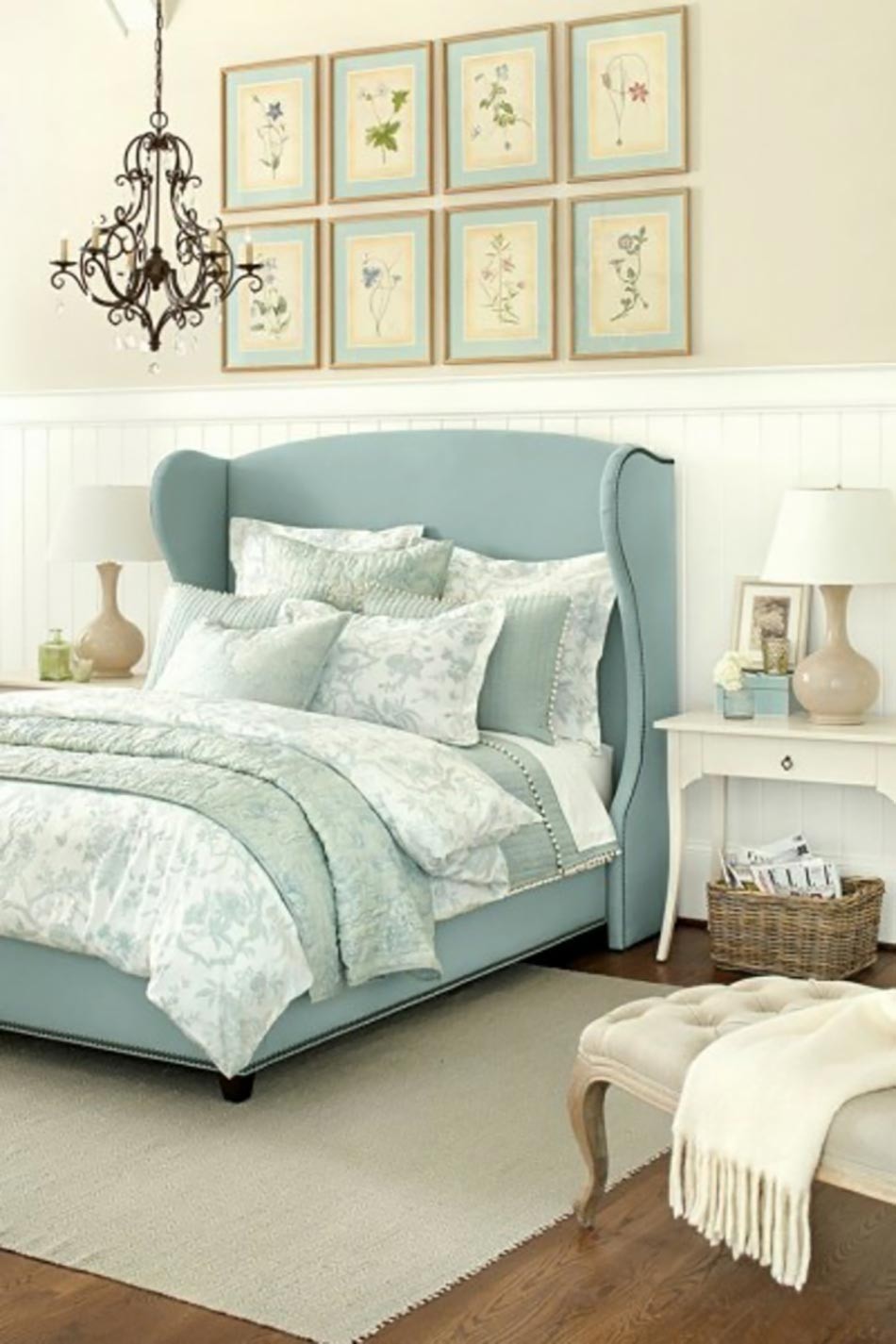 Wingback bed frame