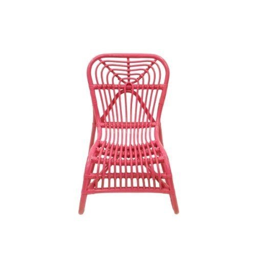 25.5" Children's Fuschia Outdoor Garden Wicker Patio Lounge Chair