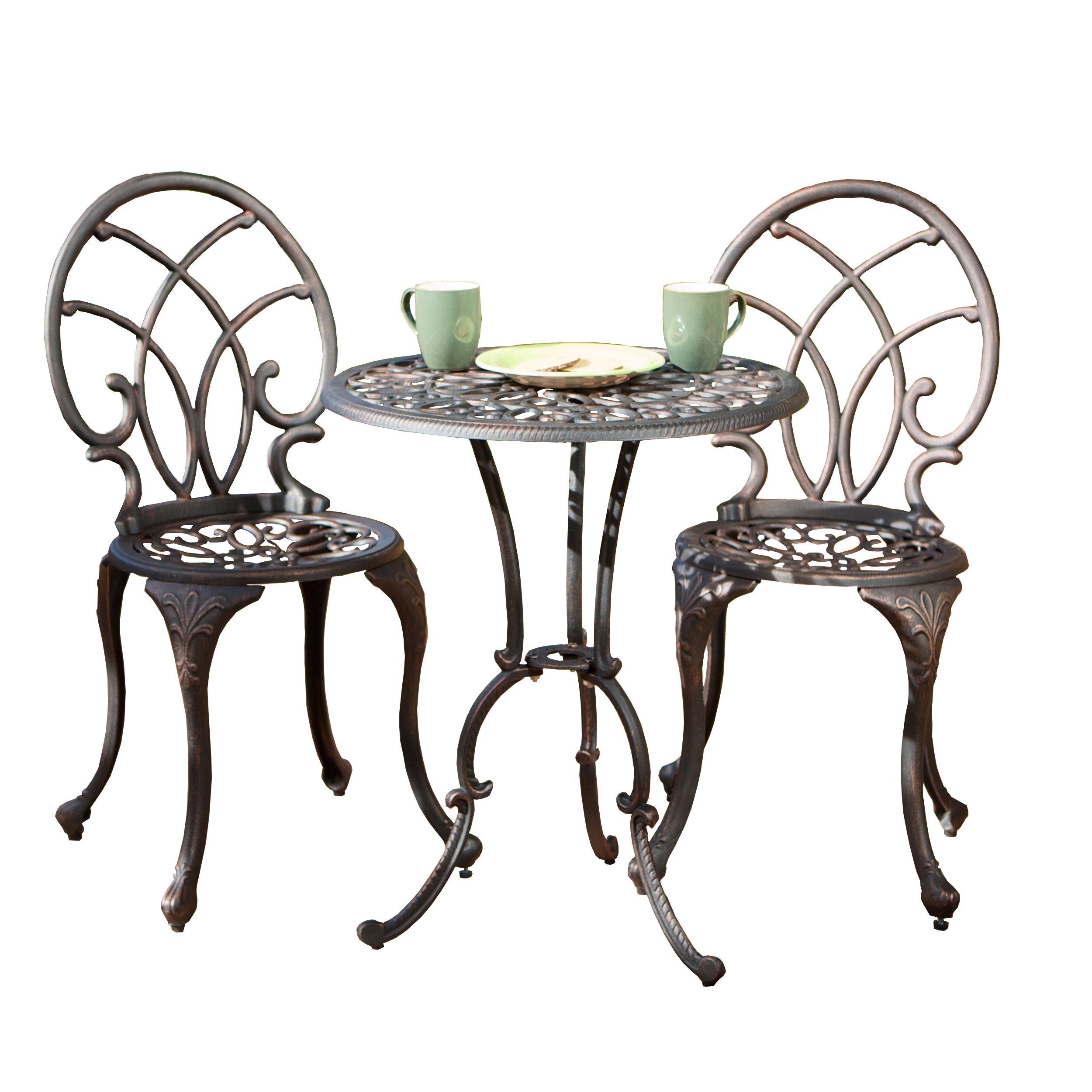 Best Selling Charleston Aluminum Copper Bistro Set