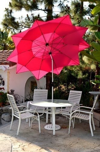 Flower Petal Market Umbrella 9' - Pink