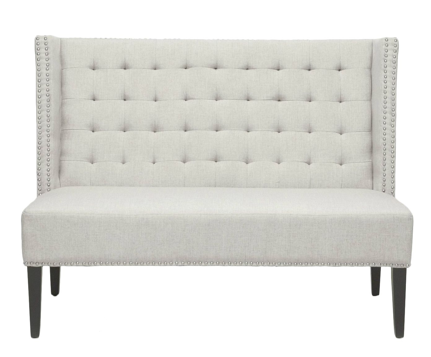 Owstynn Beige Linen Modern Banquette Bench