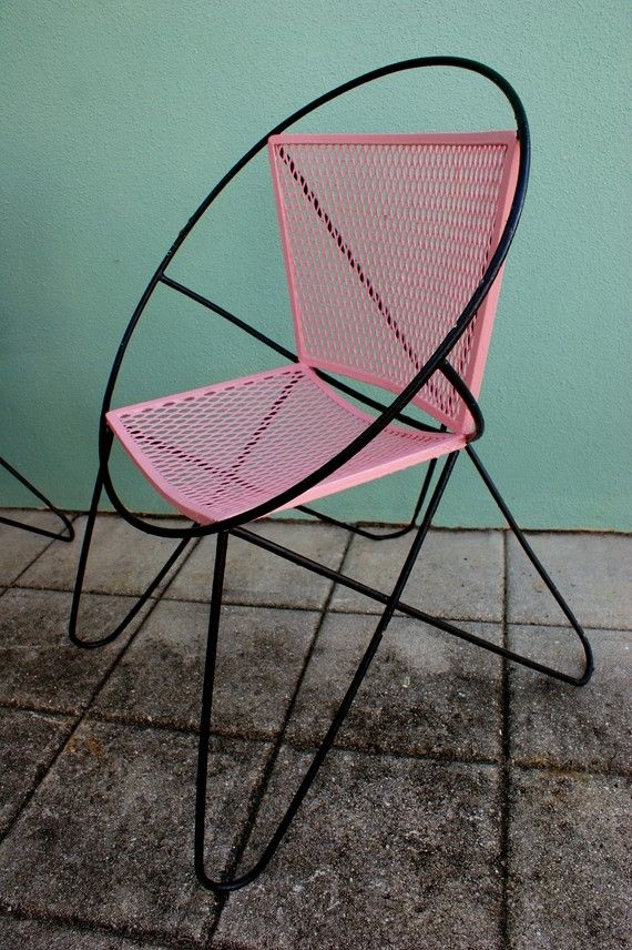 Retro metal tulip chairs