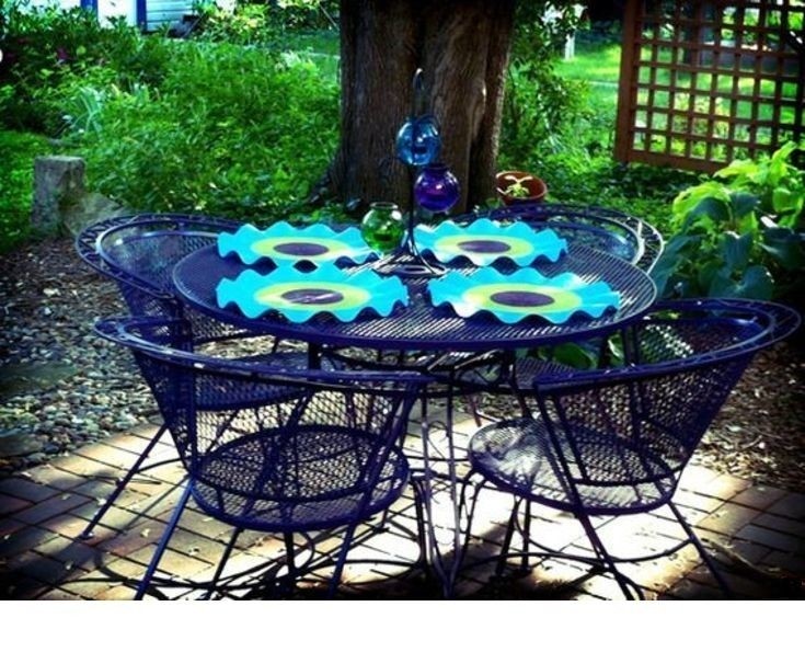 Wrought iron patio set vintage