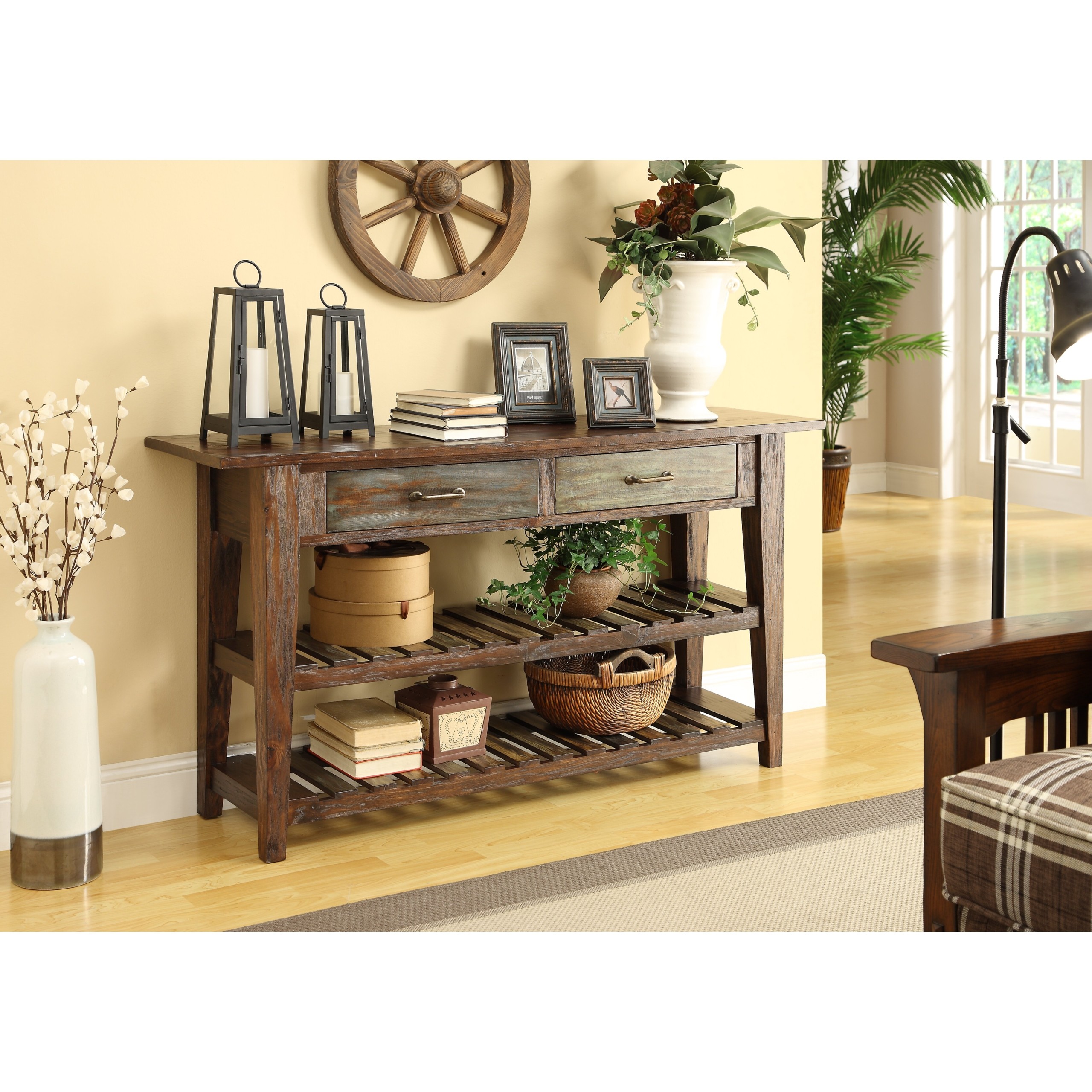 Courtland Console Table in Brown