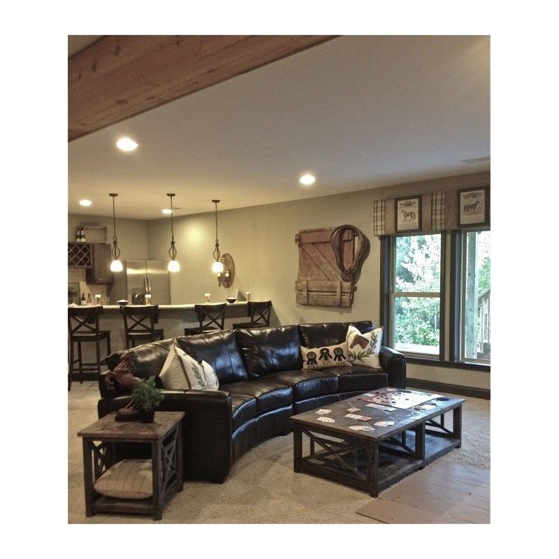 Curved leather sectional sofa 2