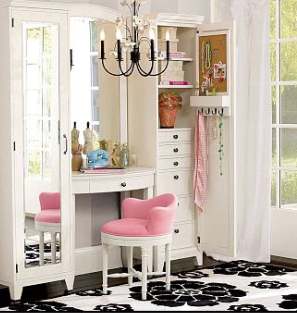 Pink vanity set