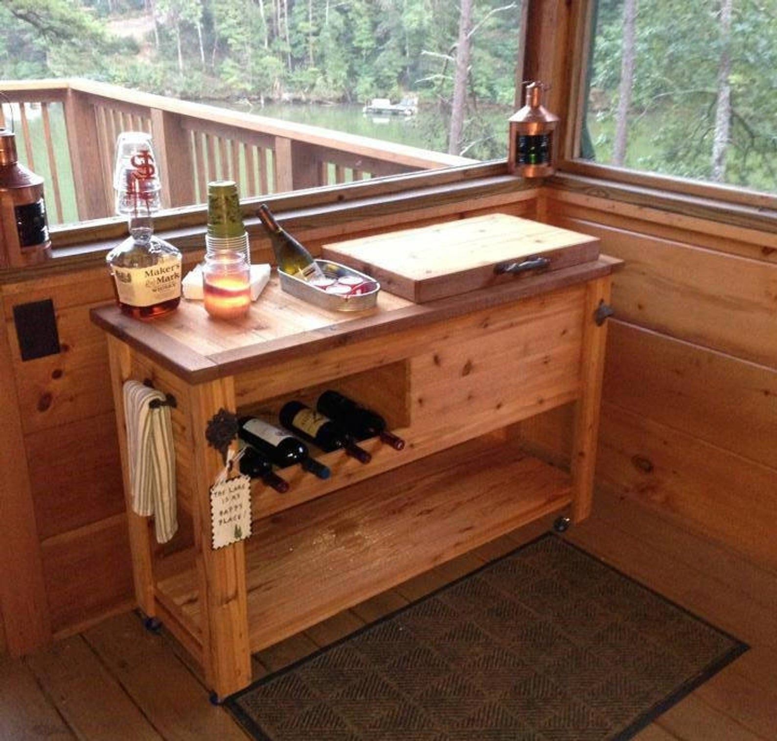 Rustic cooler barn wood cooler sports 2