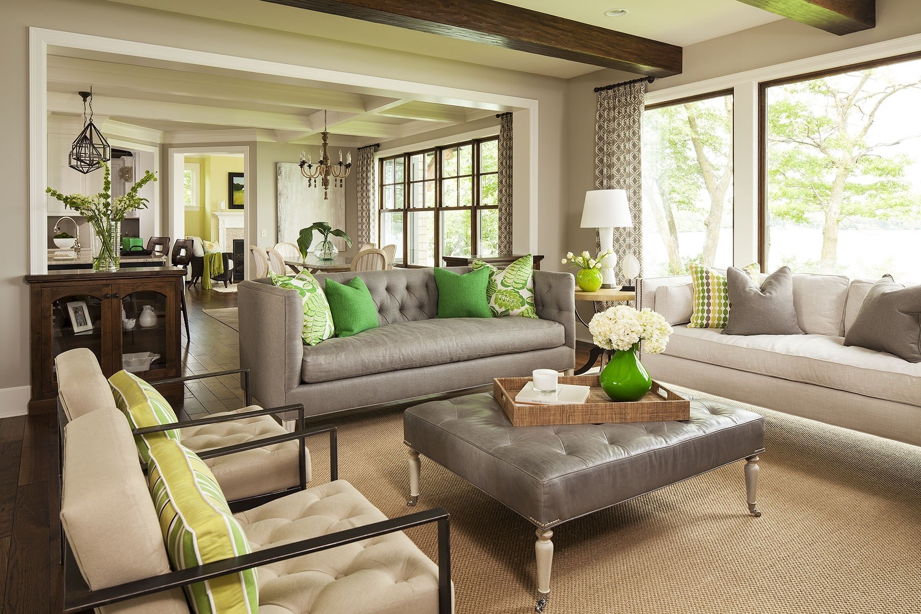 Taupe leather sofa 2