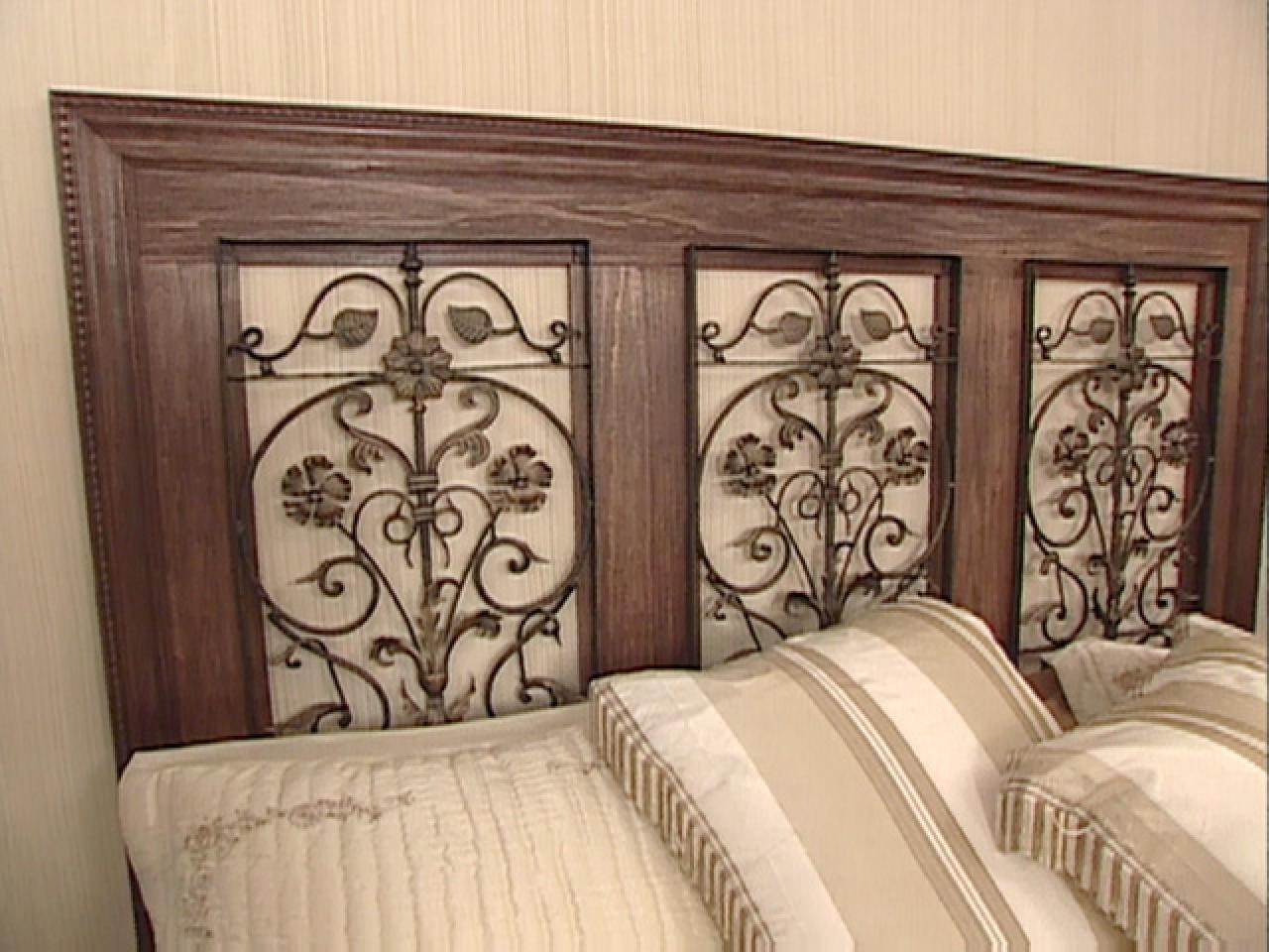 Wood and metal headboard