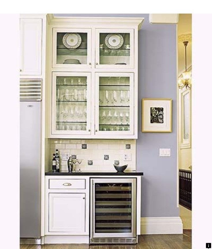Bar cabinet with wine refrigerator