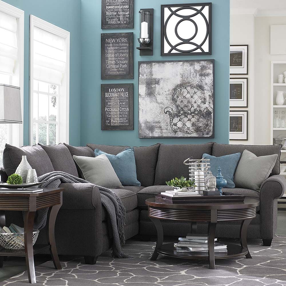 Charcoal gray sectional sofa