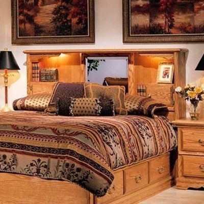 Country Heirloom Bookcase Headboard