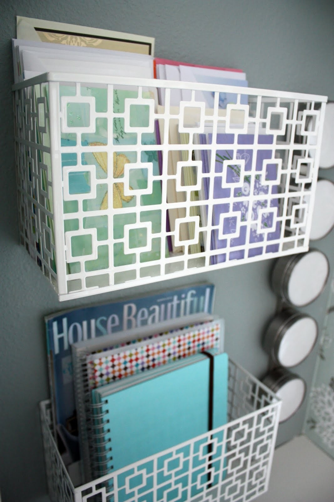 Metal magazine rack wall mount
