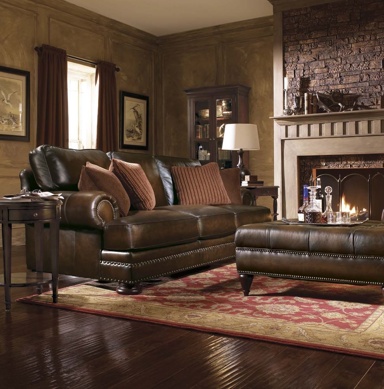 Nailhead trim sofa