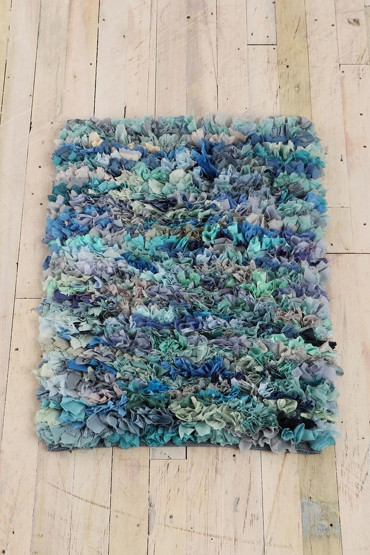 Perfect for a mermaid nursery mixed media shag rug