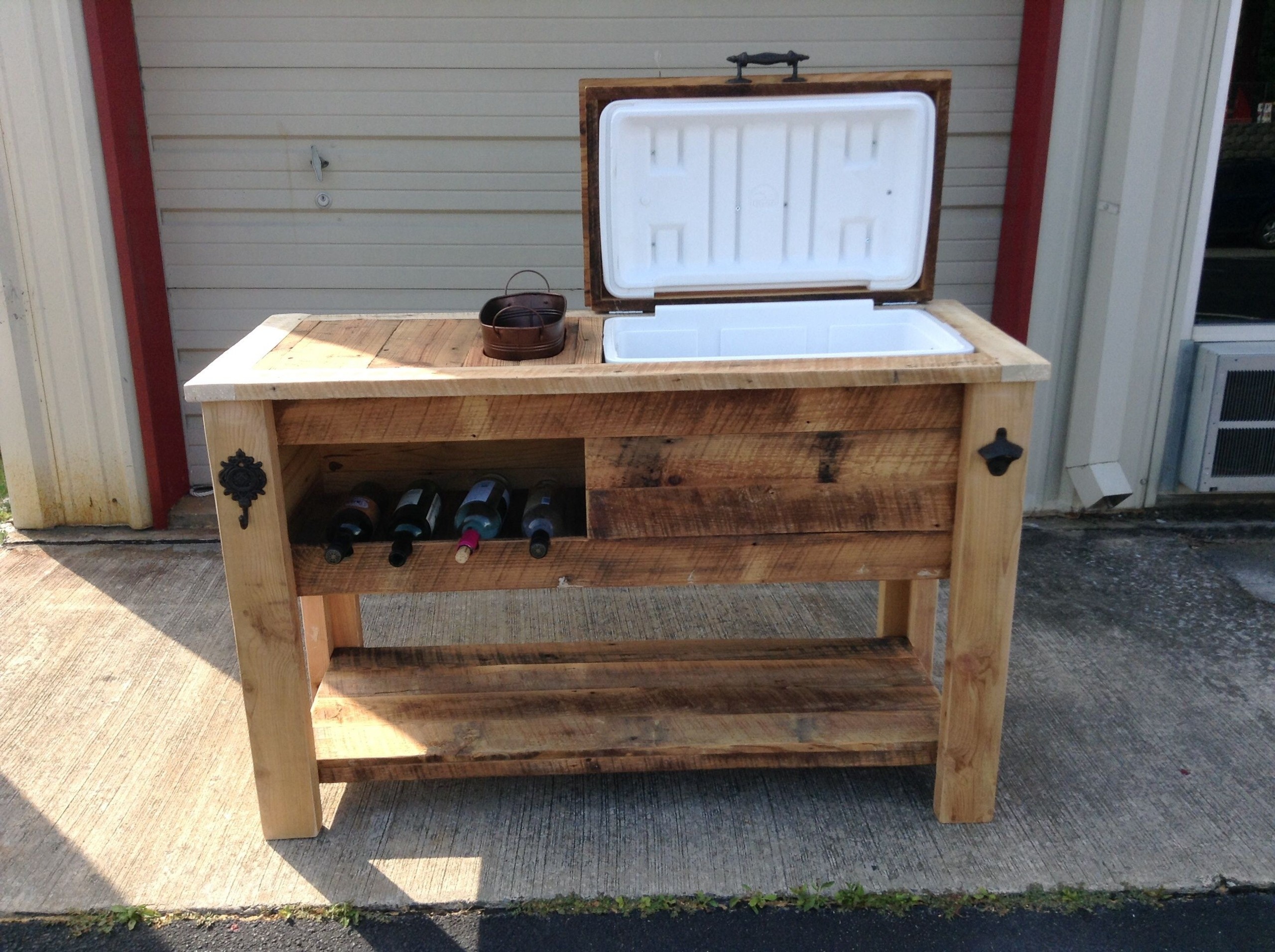 Rustic Cooler Barn Wood Cooler Sports