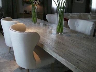 Tufted wingback dining chair