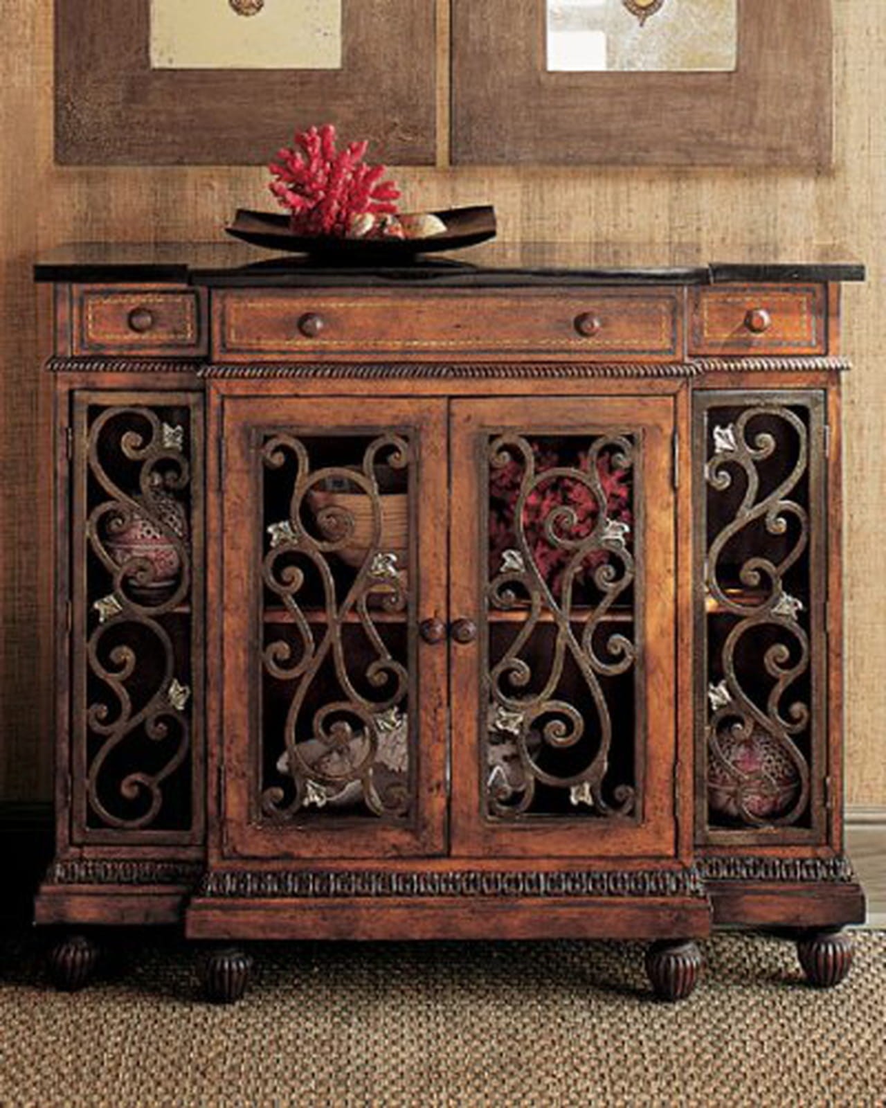 Wine cabinet with doors 2