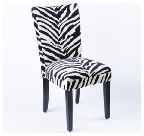 Animal print dining chairs