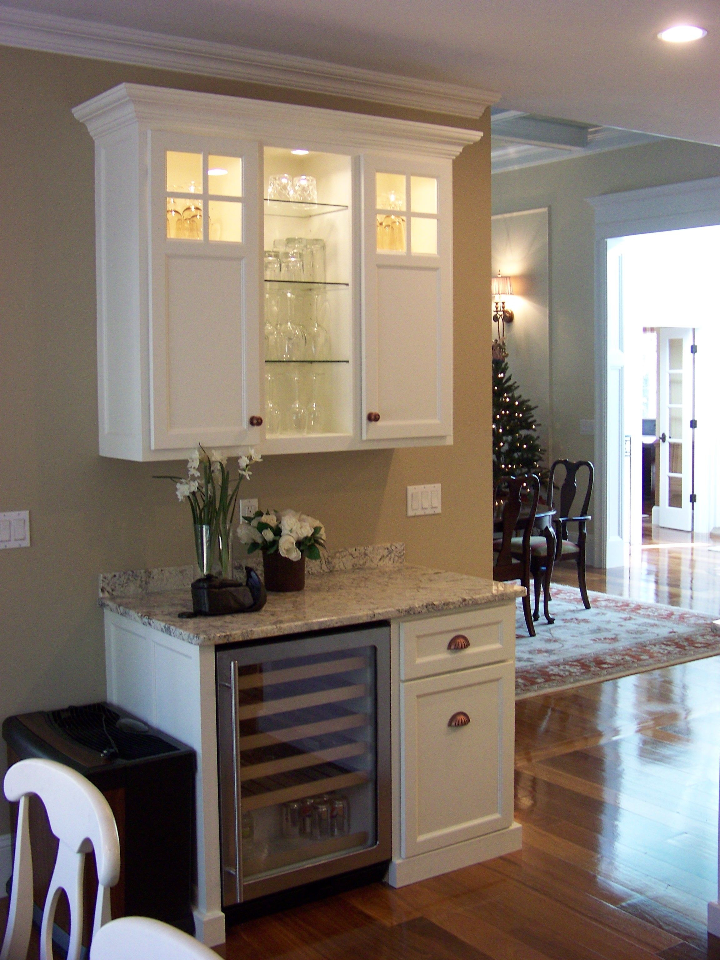 Bar cabinet with wine fridge