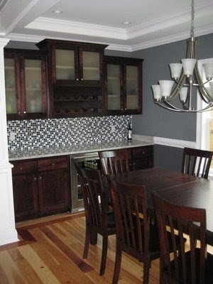 Bar cabinet with wine refrigerator