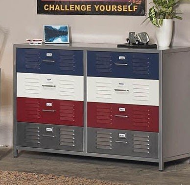 Boys locker 8 drawer dresser