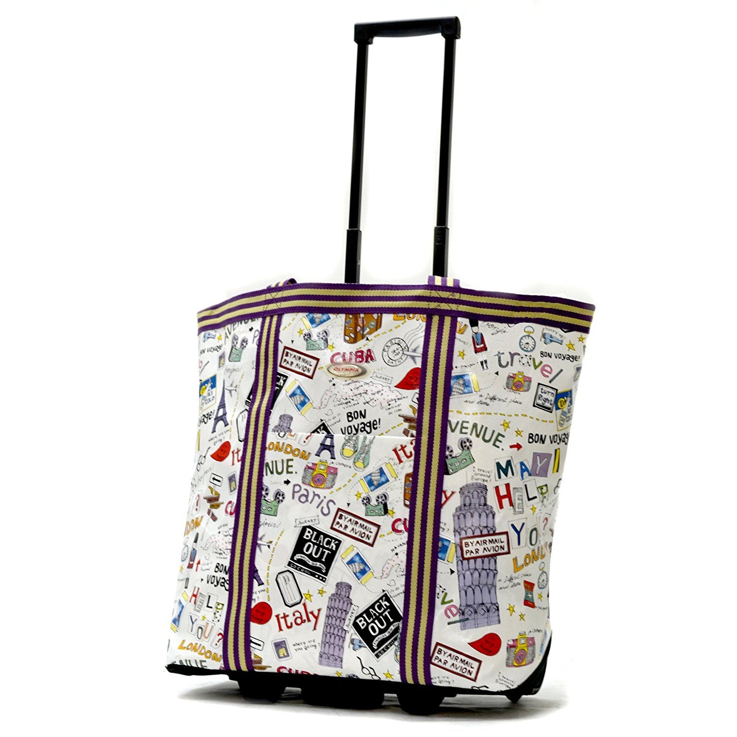 Cosmopolitan City Rolling Shopping Tote