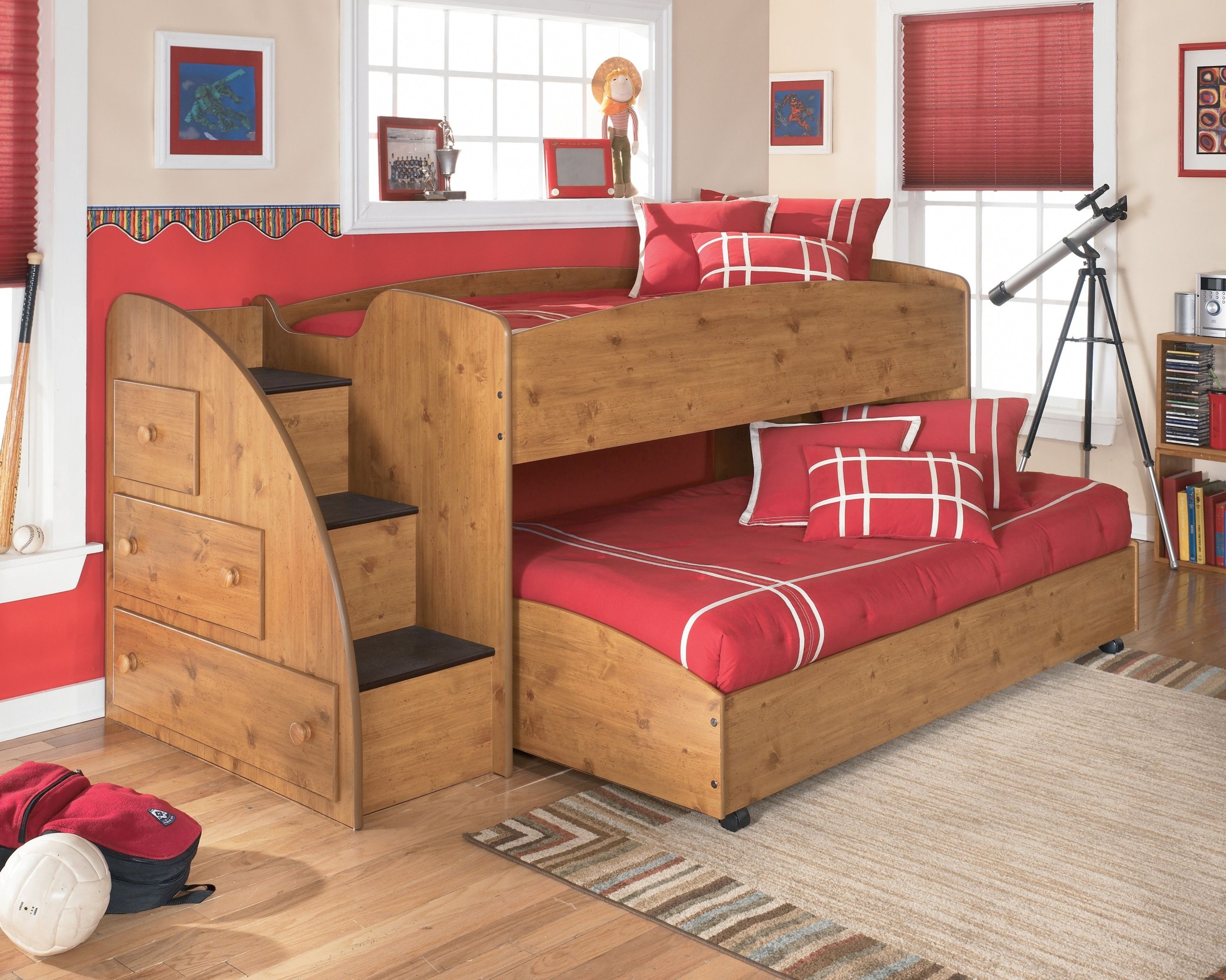 Elsa loft bed in brown