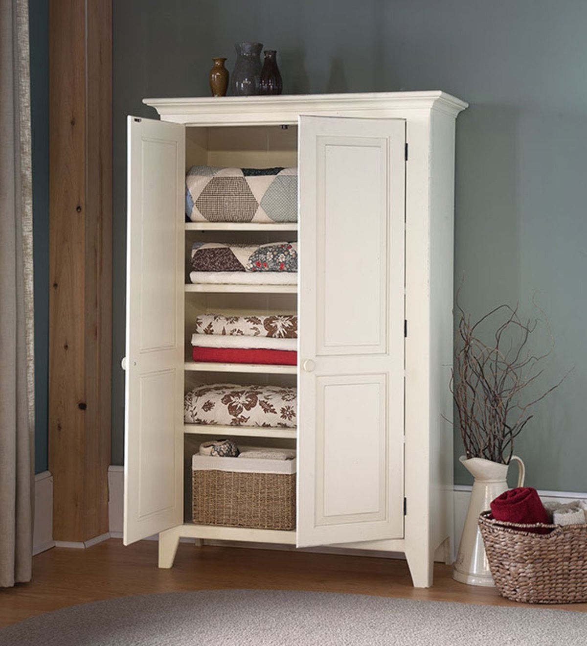 Free standing linen cabinets