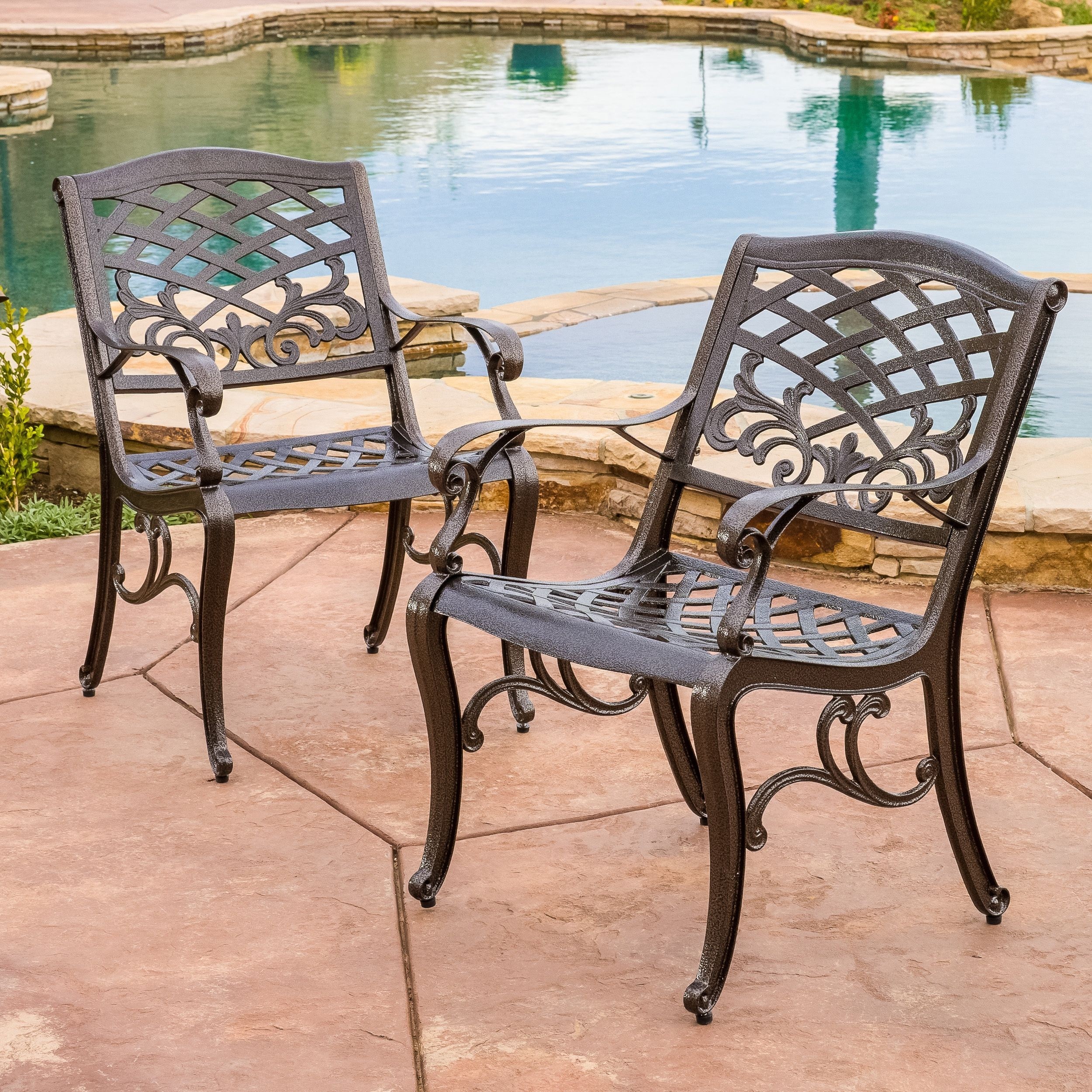 Griffen Cast Aluminum Outdoor Chair (Set of 2)