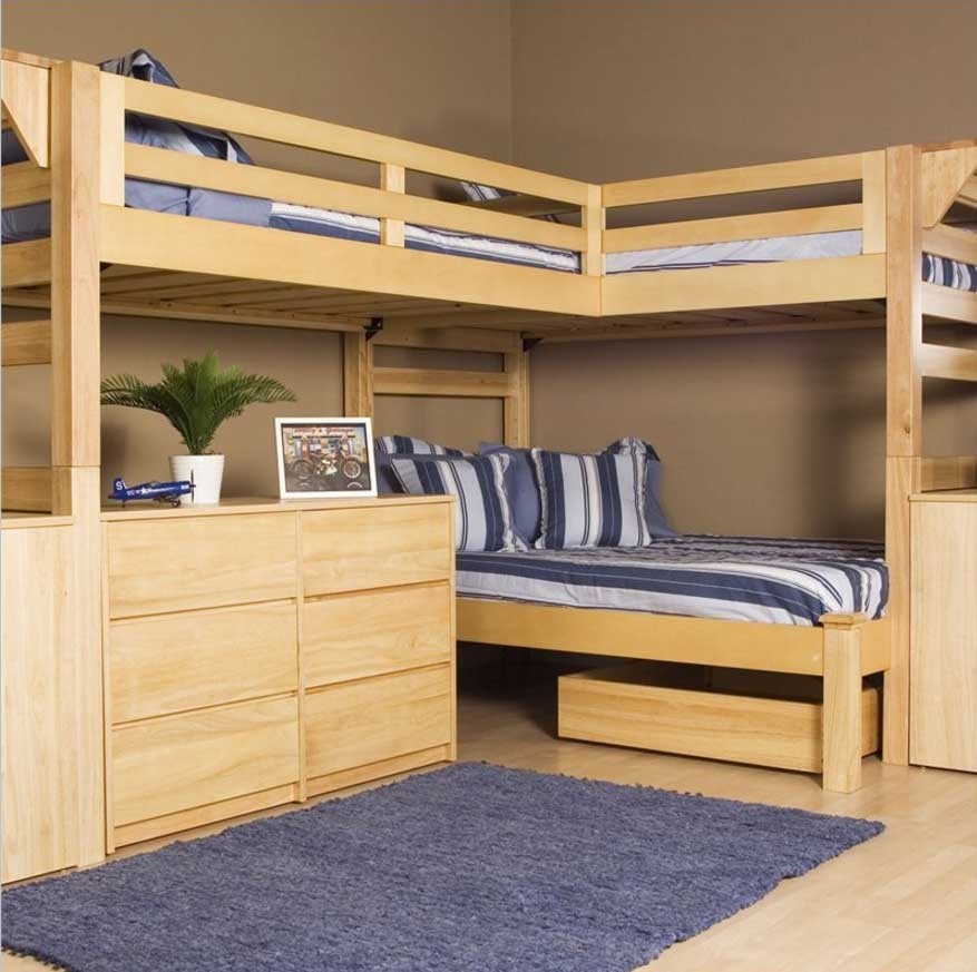 L shaped beds