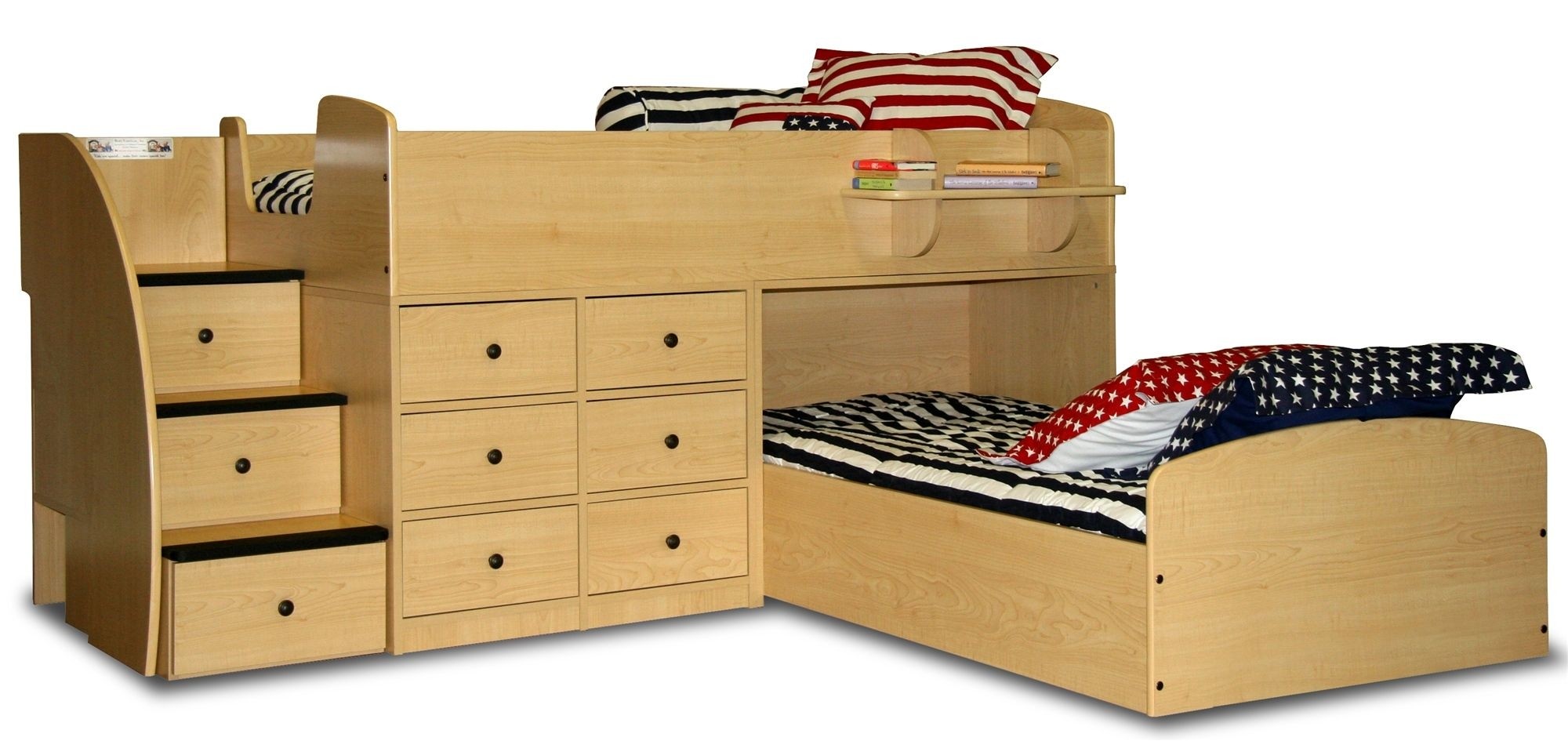 L shaped twin bunk beds