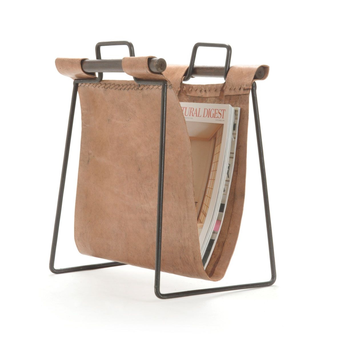 Leather magazine storage