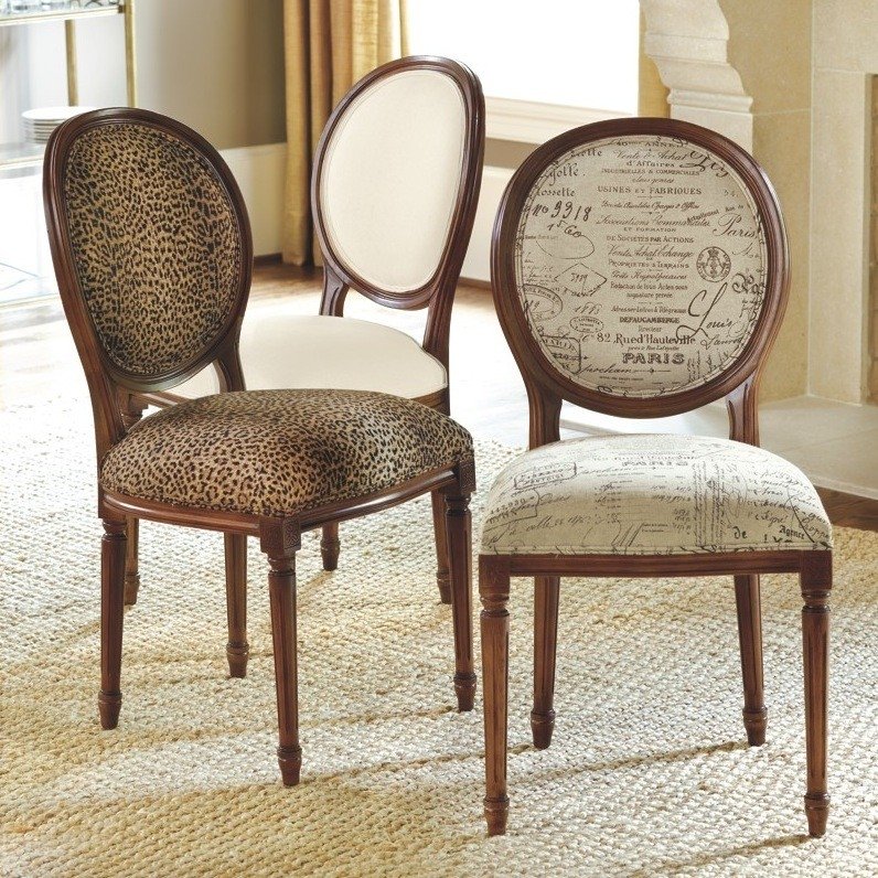 Leopard print dining chairs