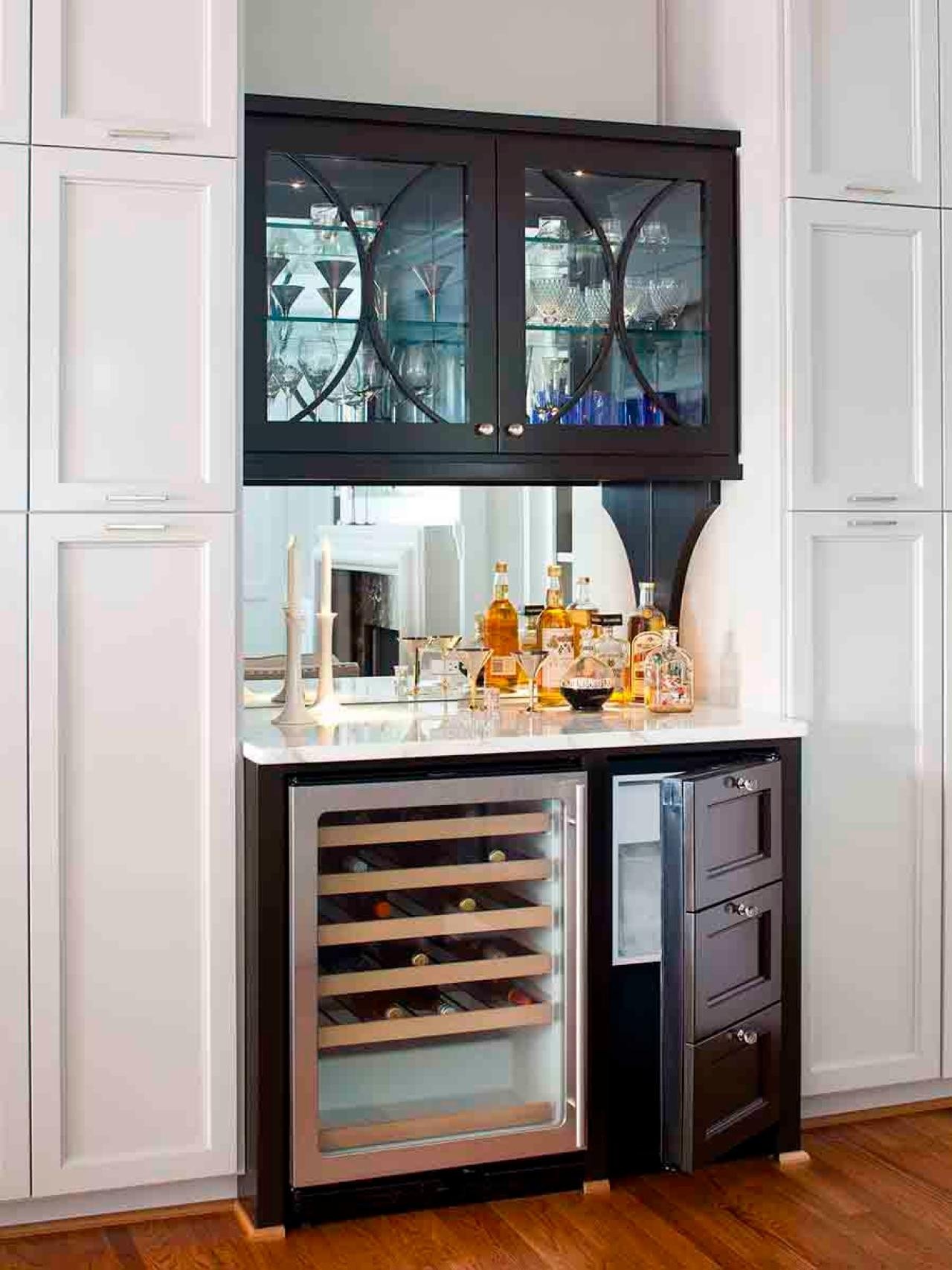 Liquor cabinet with fridge