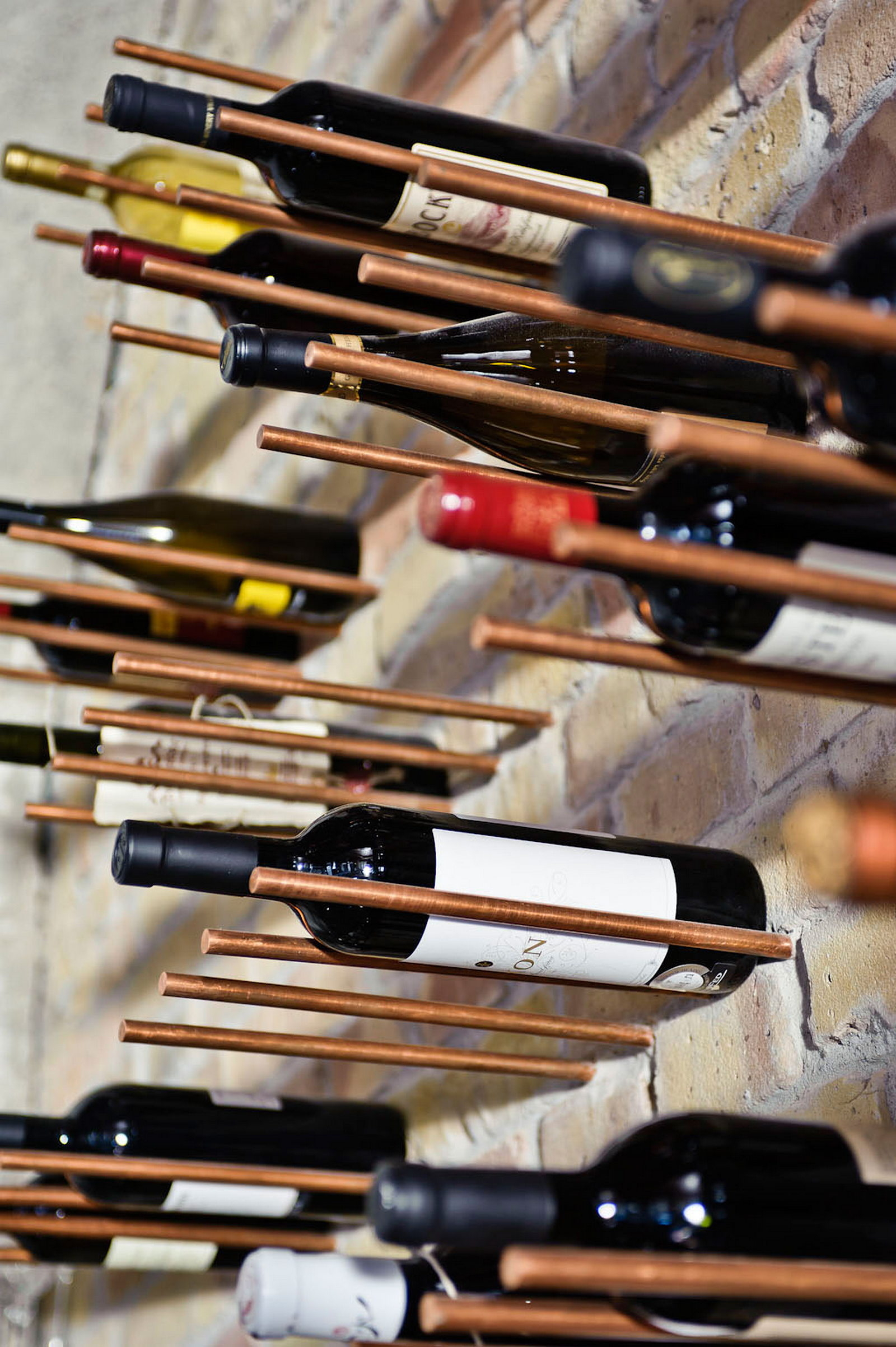 Metal wall wine rack bottle holder 9