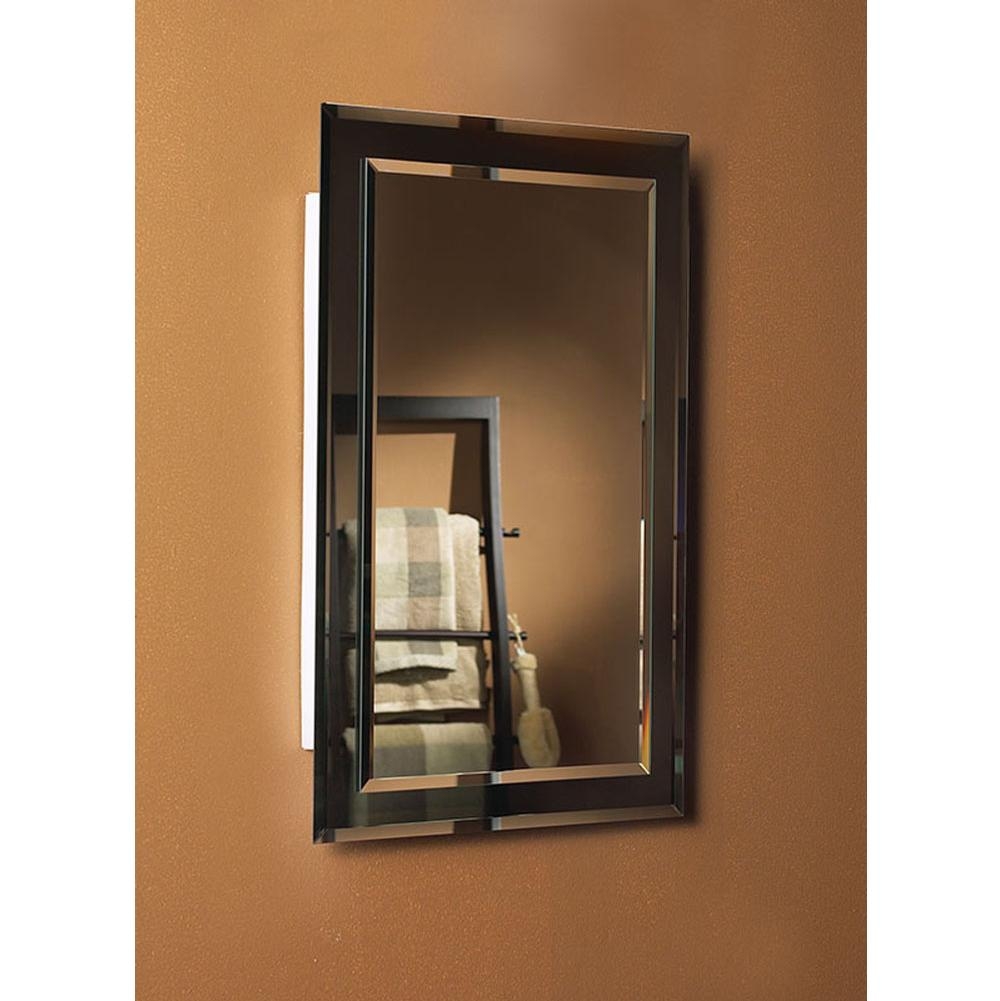 Mirror on Mirror 16" x 26" Recessed Beveled Edge Medicine Cabinet