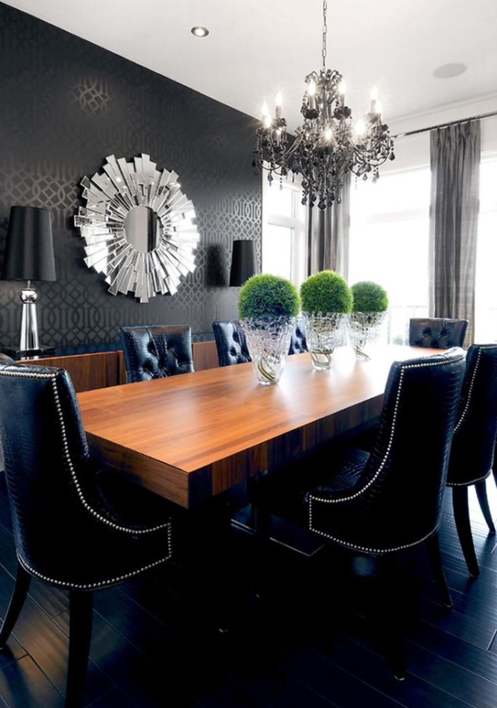 Modern sunburst mirror