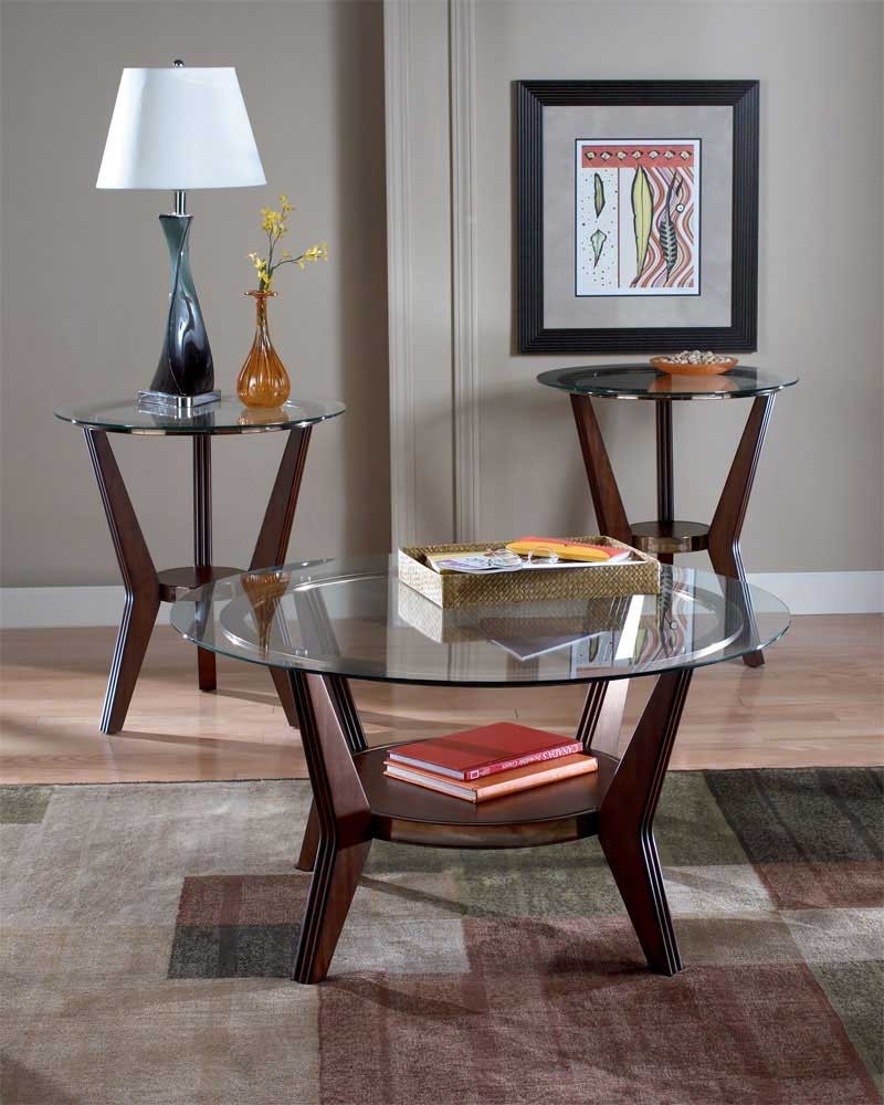 One piece glass coffee table