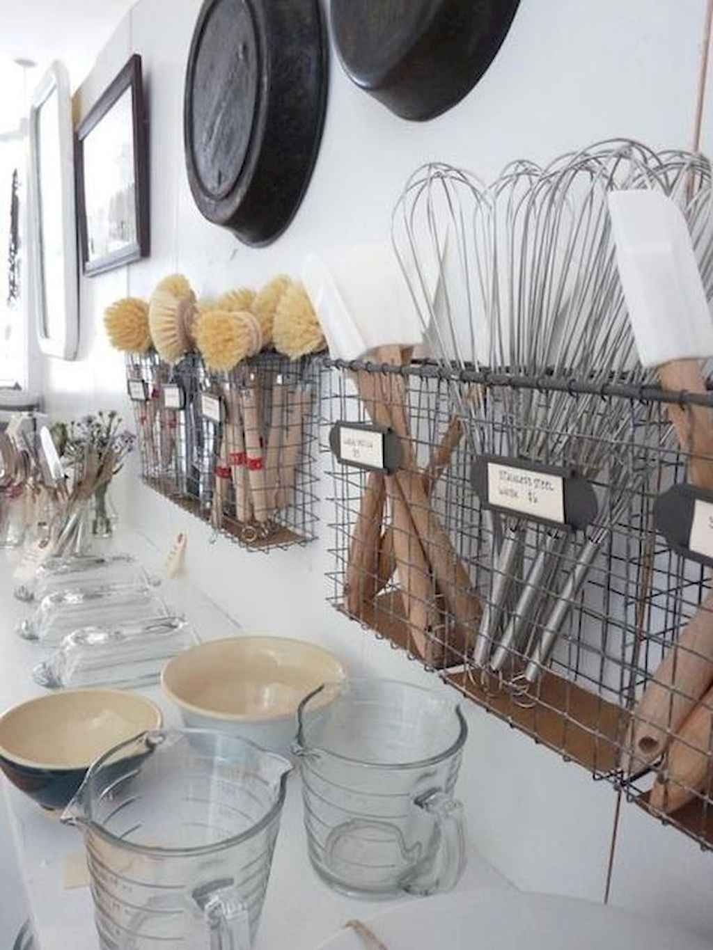 Wall mounted utensil rack