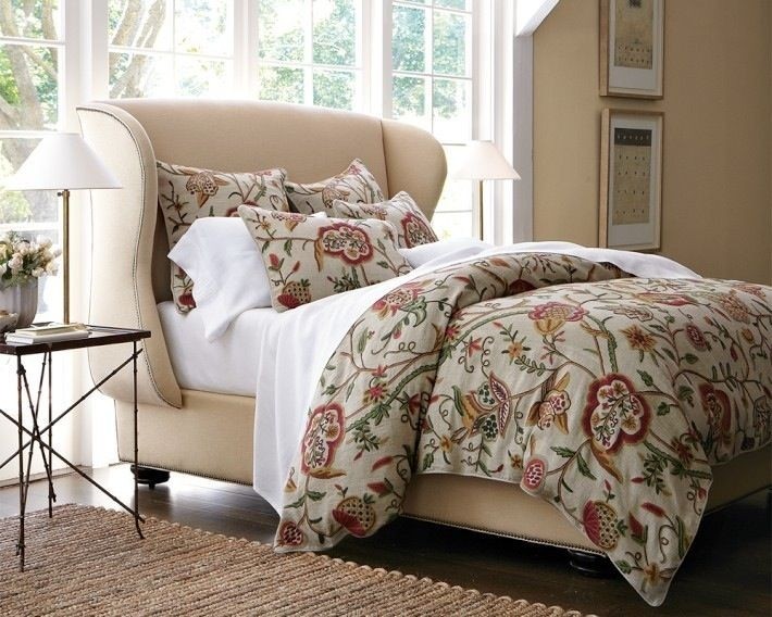 Wingback bed frame